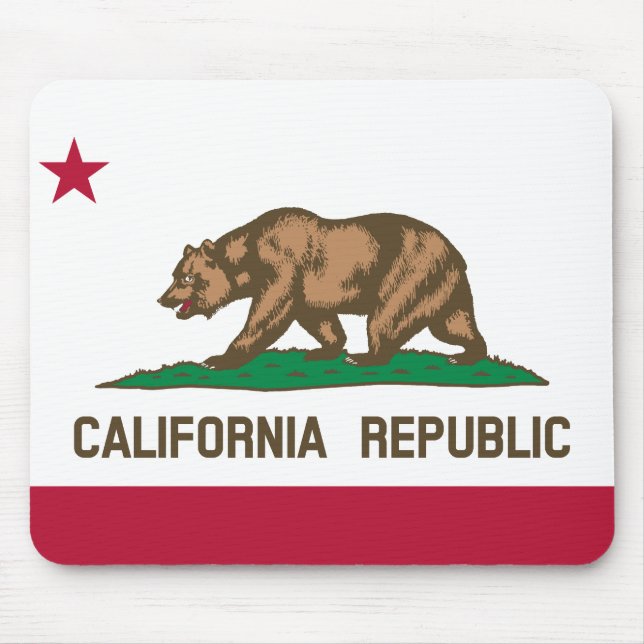 California Republic State Flag Mouse Pad (Front)