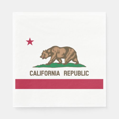 California Republic State Flag Napkins