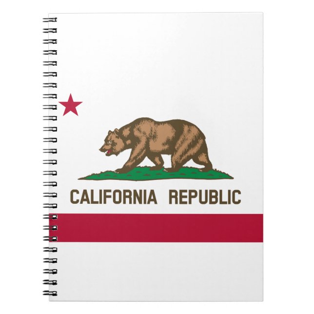 California Republic State Flag Notebook (Front)