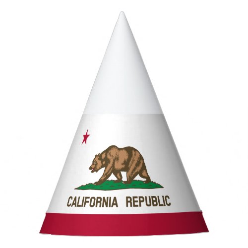 California Republic State Flag Party Hat