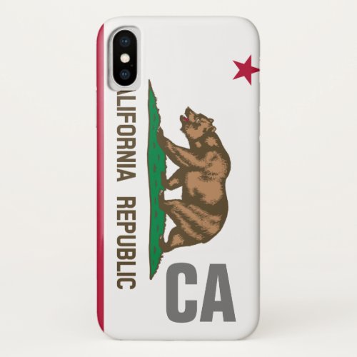 California Republic state flag personalized iPhone X Case