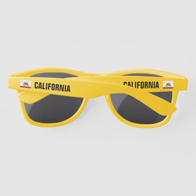 California Republic state flag personalized Sunglasses (Back)