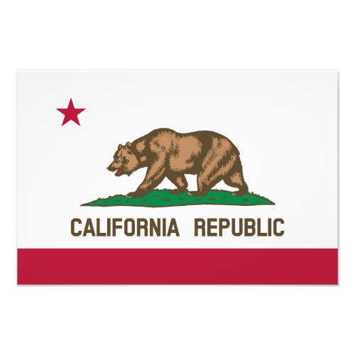California Republic State Flag Photo Print