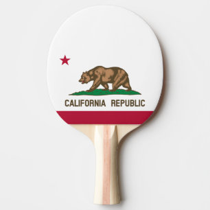 California Republic state flag ping pong paddle