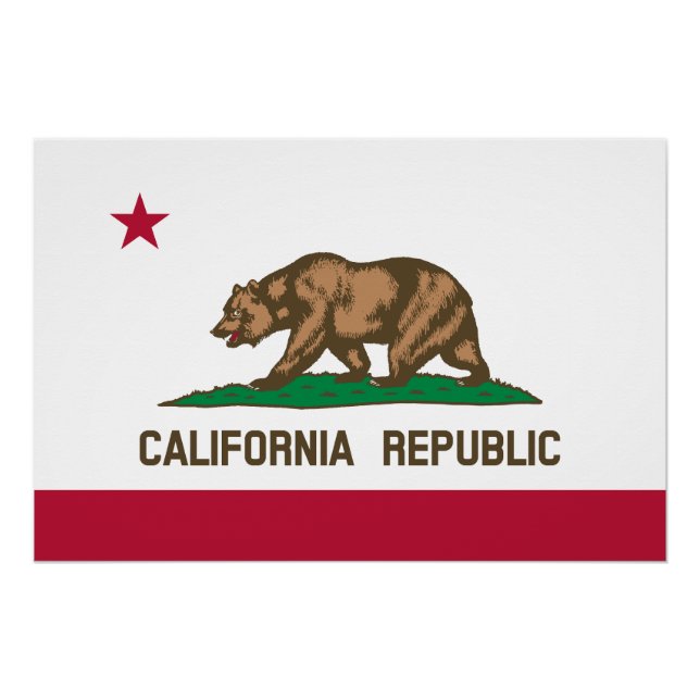 California Republic State Flag Poster (Front)