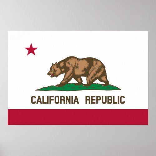 California Republic State Flag Poster