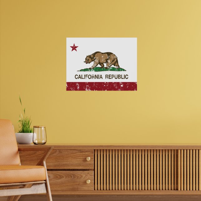 California Republic State Flag Poster | Zazzle