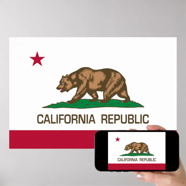 California Republic (State Flag) Poster | Zazzle