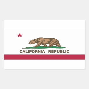California Republic State Flag Rectangular Sticker