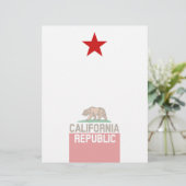 CALIFORNIA REPUBLIC State Flag Red Star (Standing Front)