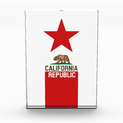 CALIFORNIA REPUBLIC State Flag Red Star Award