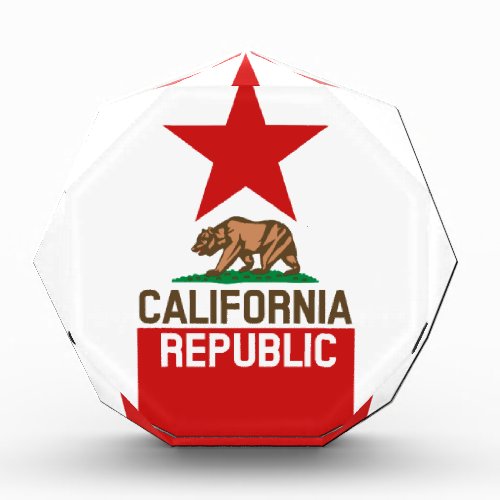 CALIFORNIA REPUBLIC State Flag Red Star Award