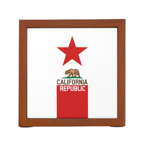 CALIFORNIA REPUBLIC State Flag Red Star PencilPen Holder