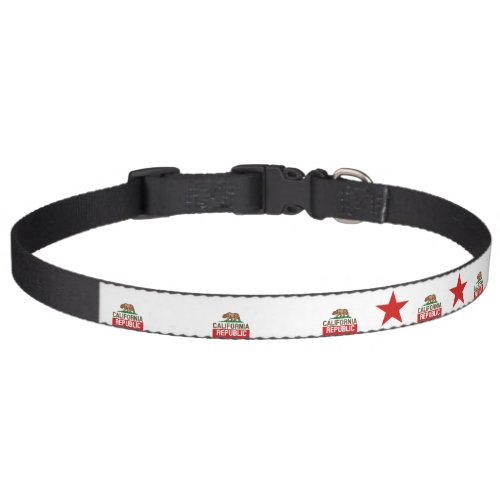 CALIFORNIA REPUBLIC State Flag Red Star Pet Collar