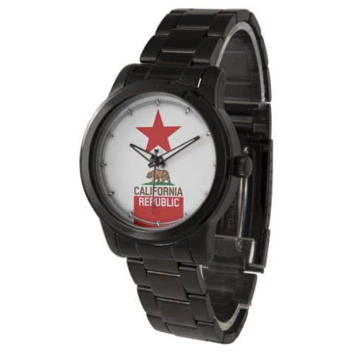 CALIFORNIA REPUBLIC State Flag Red Star Watch