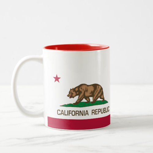 California Republic State Flag Red Two_Tone Coffee Mug