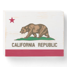 California Republic State Flag Rustic