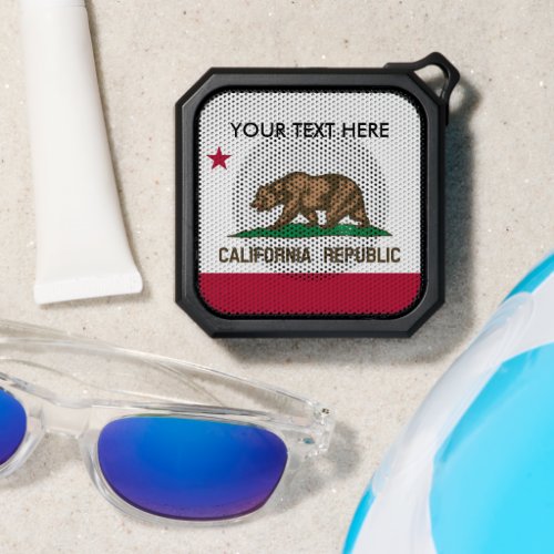 California Republic state flag small waterproof Bluetooth Speaker