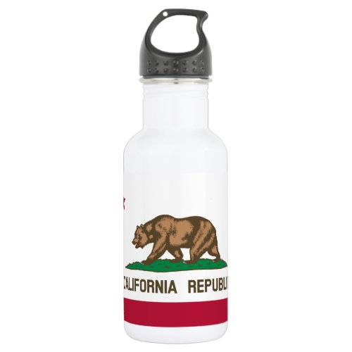 California Republic State Flag Stainless Steel Water Bottle