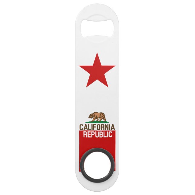 CALIFORNIA REPUBLIC State Flag Star Bar Key (Back)