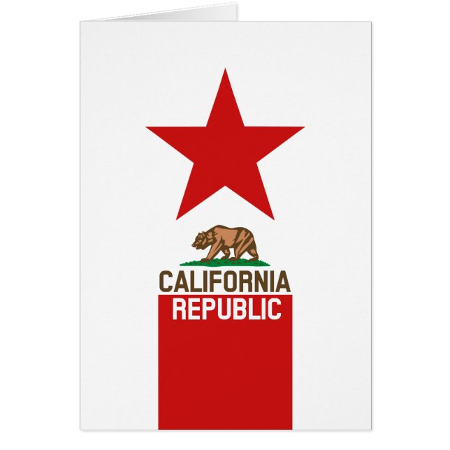 CALIFORNIA REPUBLIC State Flag Star Cards (Front)