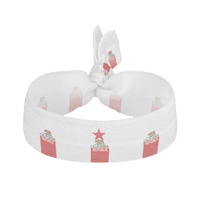 CALIFORNIA REPUBLIC State Flag Star Elastic Hair Tie (Front)