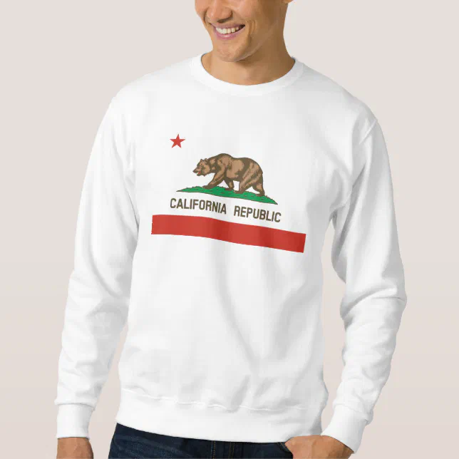California Republic State Flag Sweatshirt Zazzle