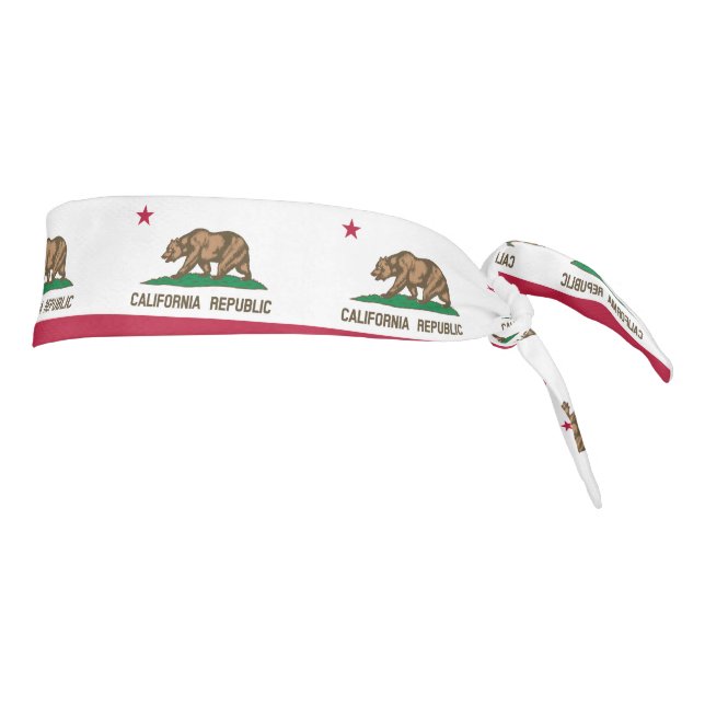 California Republic State Flag Tie Headband (Rotate 90)