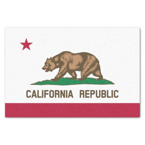 California Republic State Flag Tissue Paper
