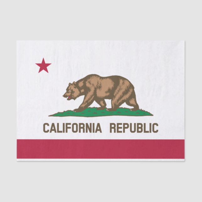 California Republic State Flag Tissue Paper (Front)
