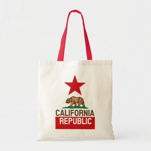 CALIFORNIA REPUBLIC State Flag Tote Bag