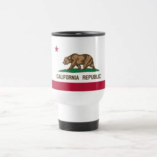 California Republic State Flag Travel Mug