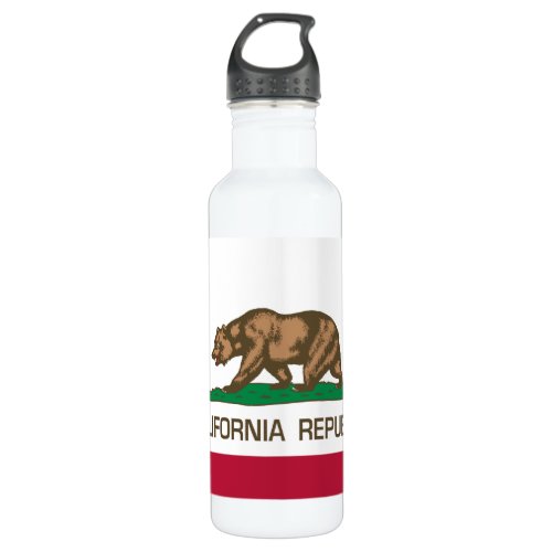 California Republic State Flag Water Bottle