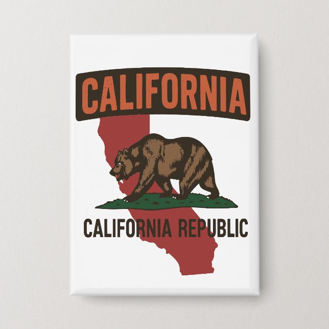 California Republic state pride Button (Front)