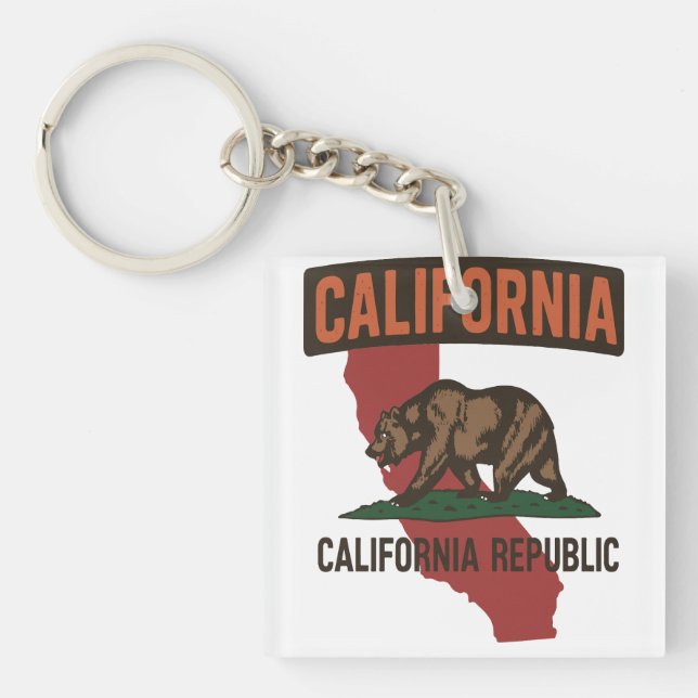 California Republic state pride Keychain (Front)