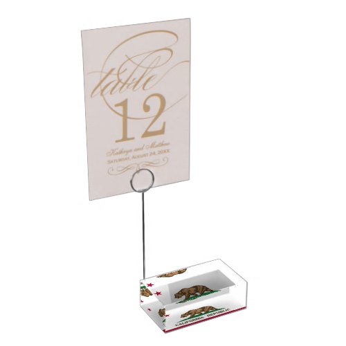 California Republic state table place card holder