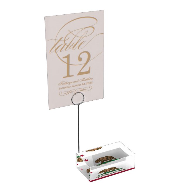 California Republic state table place card holder (Corner)