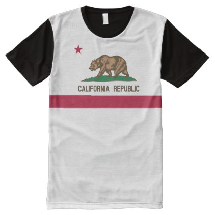 California Republic United States State Flag All-Over-Print Shirt