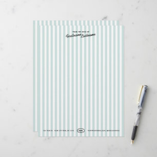 California Resort Striped Stationery Letterhead