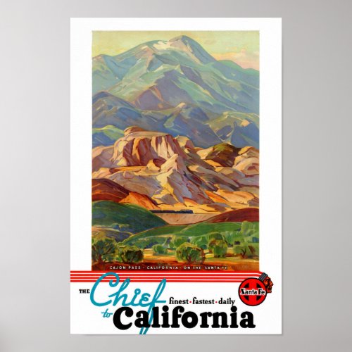 California Restored Vintage Travel Poster