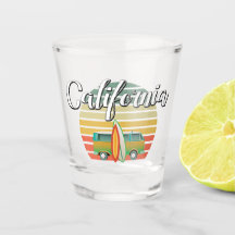 California Retro Surf Shot Glass