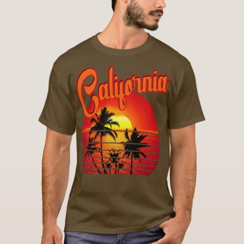 California Retro Vintage Sunset Beach 70s 80s T_Shirt
