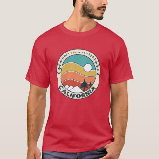 California Retro Vintage Sunset California Mountai T-Shirt