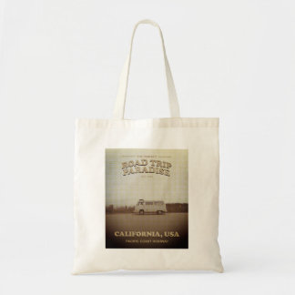 California Road Trip Paradise Vintage Camper Tote Bag