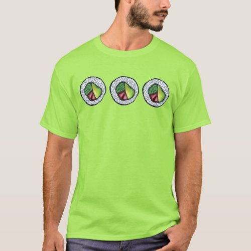 California Roll Maki Rolls Japanese Sushi Tee