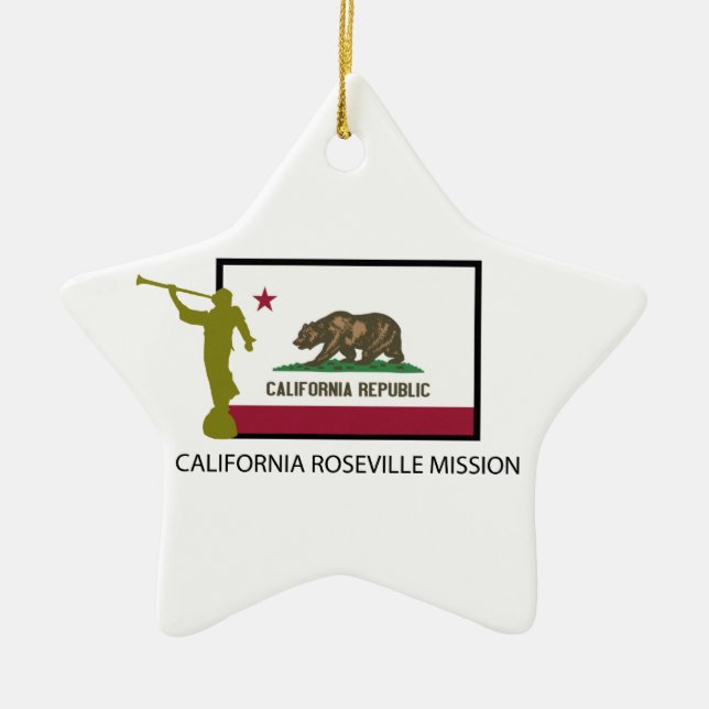 CALIFORNIA ROSEVILLE MISSION LDS CTR CERAMIC ORNAMENT (Front)