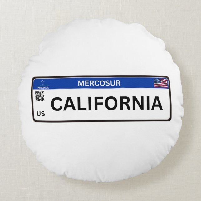 California Round Pillow (Front)