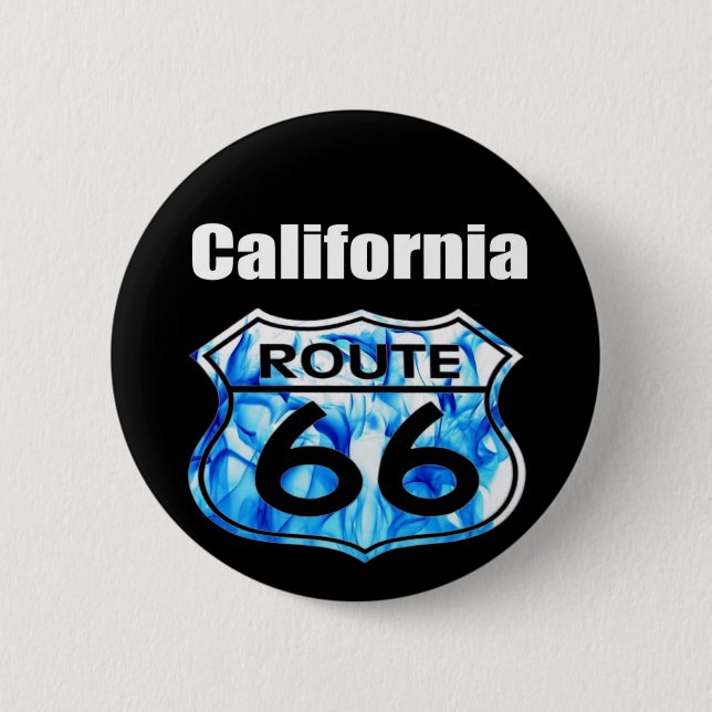 california Route 66 Pinback Button (Front)