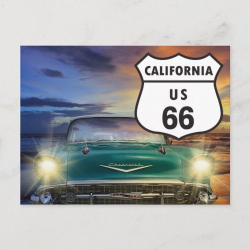 California Route 66 sign postcard