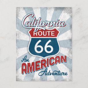 California Route 66 Vintage America Postcard